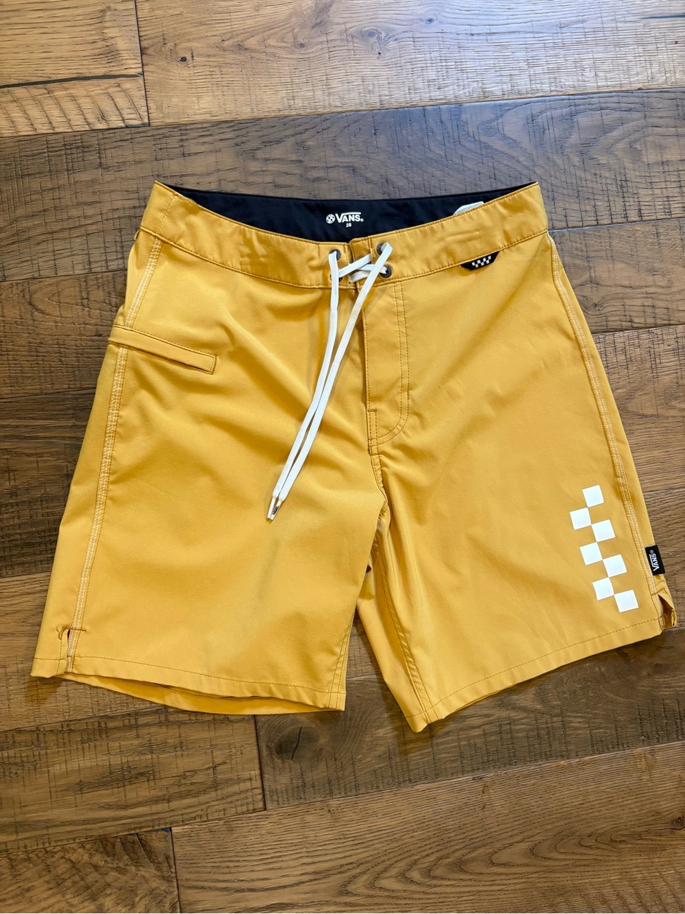 Vans Men’s/Boy’s Checker Gold Color Boardshorts - Size 28